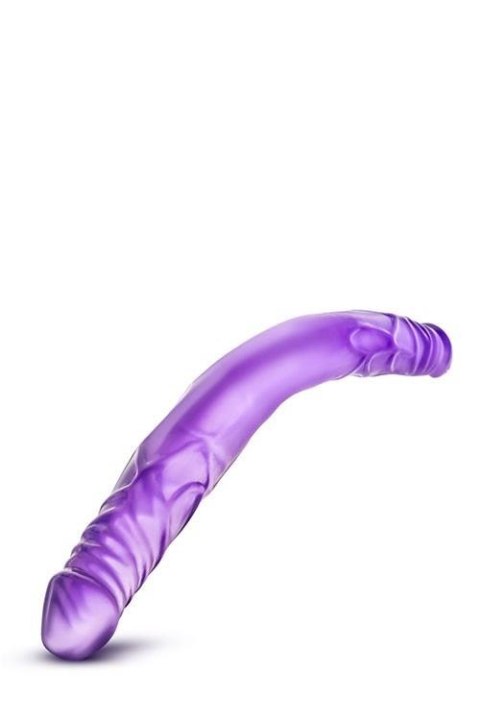Dildo-b yours 14""""double dildo purple