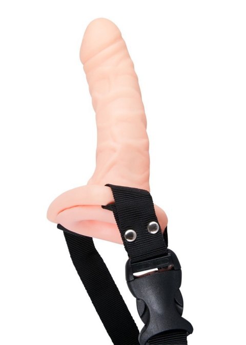 Wibrator jak penis na paskach uprząż dildo 17cm