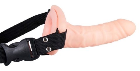 Wibrator jak penis na paskach uprząż dildo 17cm