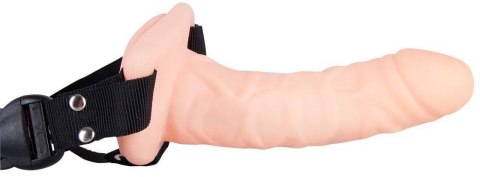 Wibrator jak penis na paskach uprząż dildo 17cm