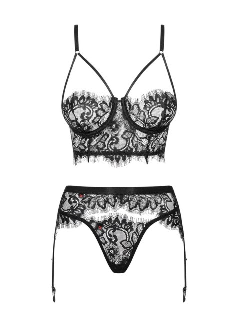 Komplet półgorset pas stringi obsessive lashy l/xl
