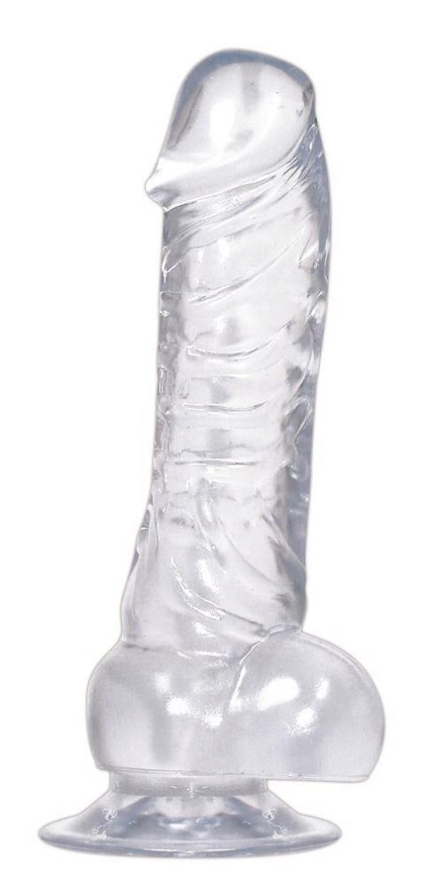 Realistyczne przezroczyste dildo przyssawka 18cm
