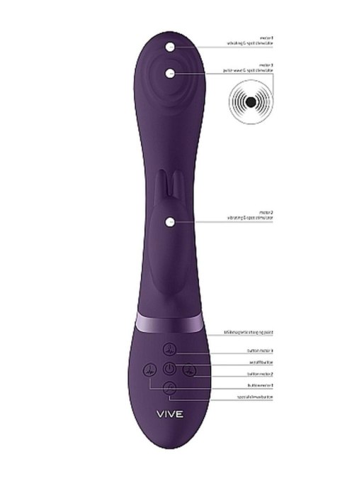 Wibrator króliczek z masażerem rotacją 21cm 10tryb