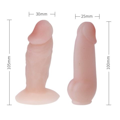 Uprząż na szelkach z dwoma rodzajami dildo gumowe