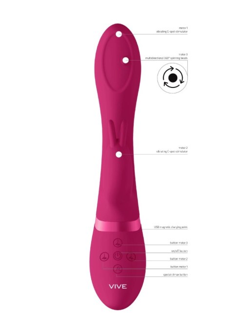 Wibrator masażer - Spinning G-spot Rabbit - Pink