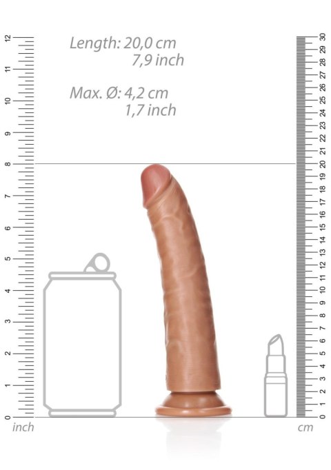 Duże realistyczne dildo z mocną przyssawką 20 cm