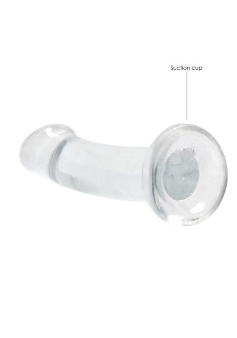 Proste lekko zagięte dildo z przyssawką 16,6 cm