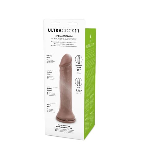 Gruby żylasty penis realistyczny przyssawka 28 cm