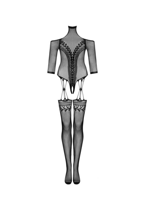 Strój erotyczny koronka bodystocking czarne S/M/L