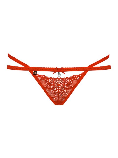 Czerwone koronkowe stringi erotyka obsessive s/m