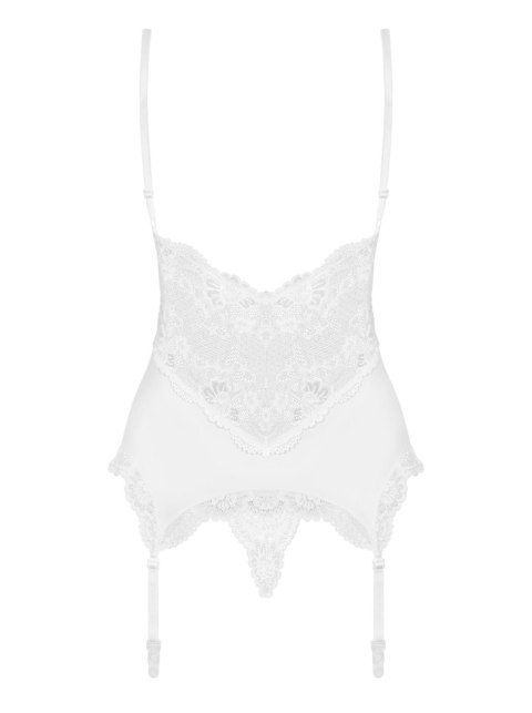 Koronkowy gorset stringi komplet obsessive l/xl
