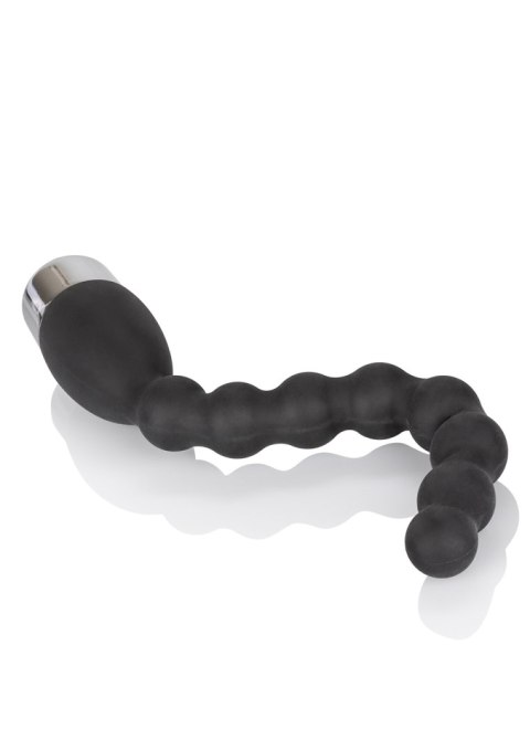 Czarny wibrujący plug analny różdżka koraliki